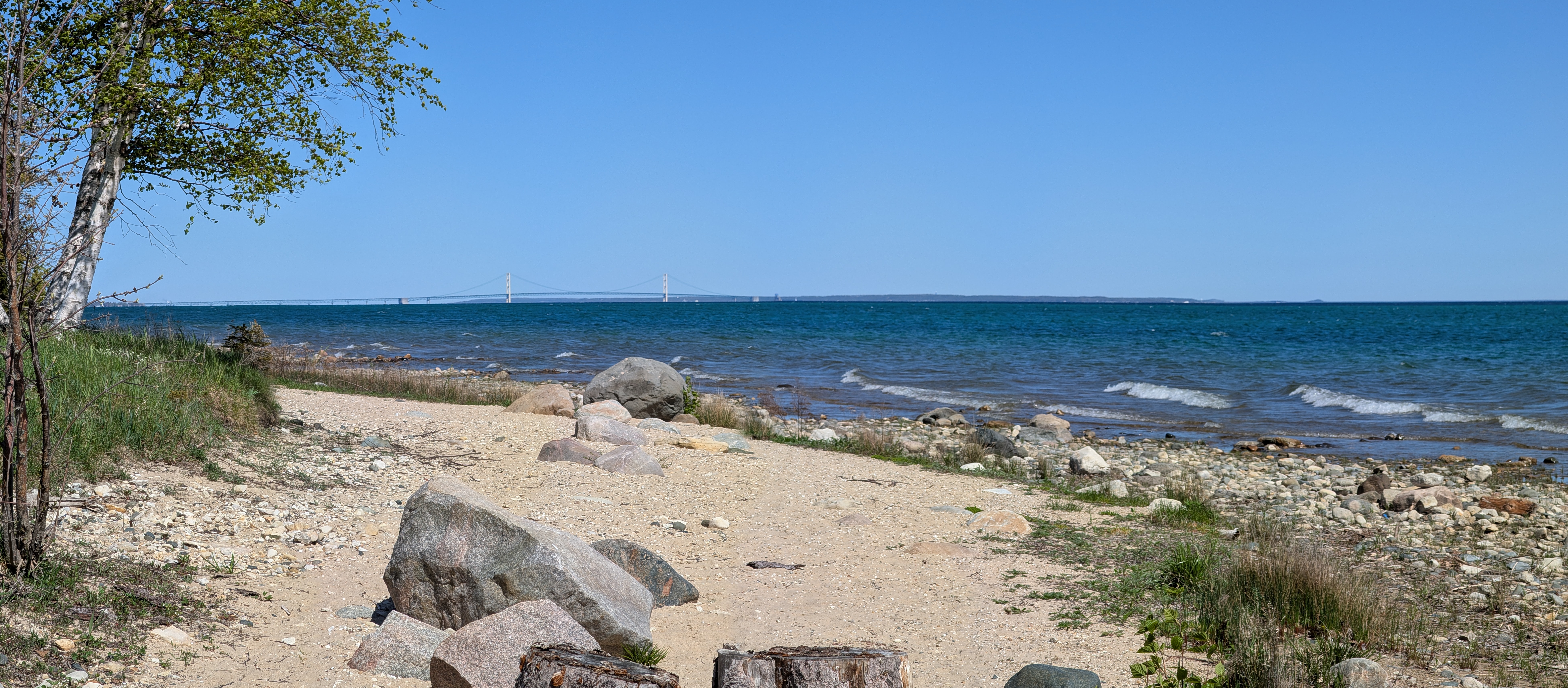 Lake Huron at the wayside.